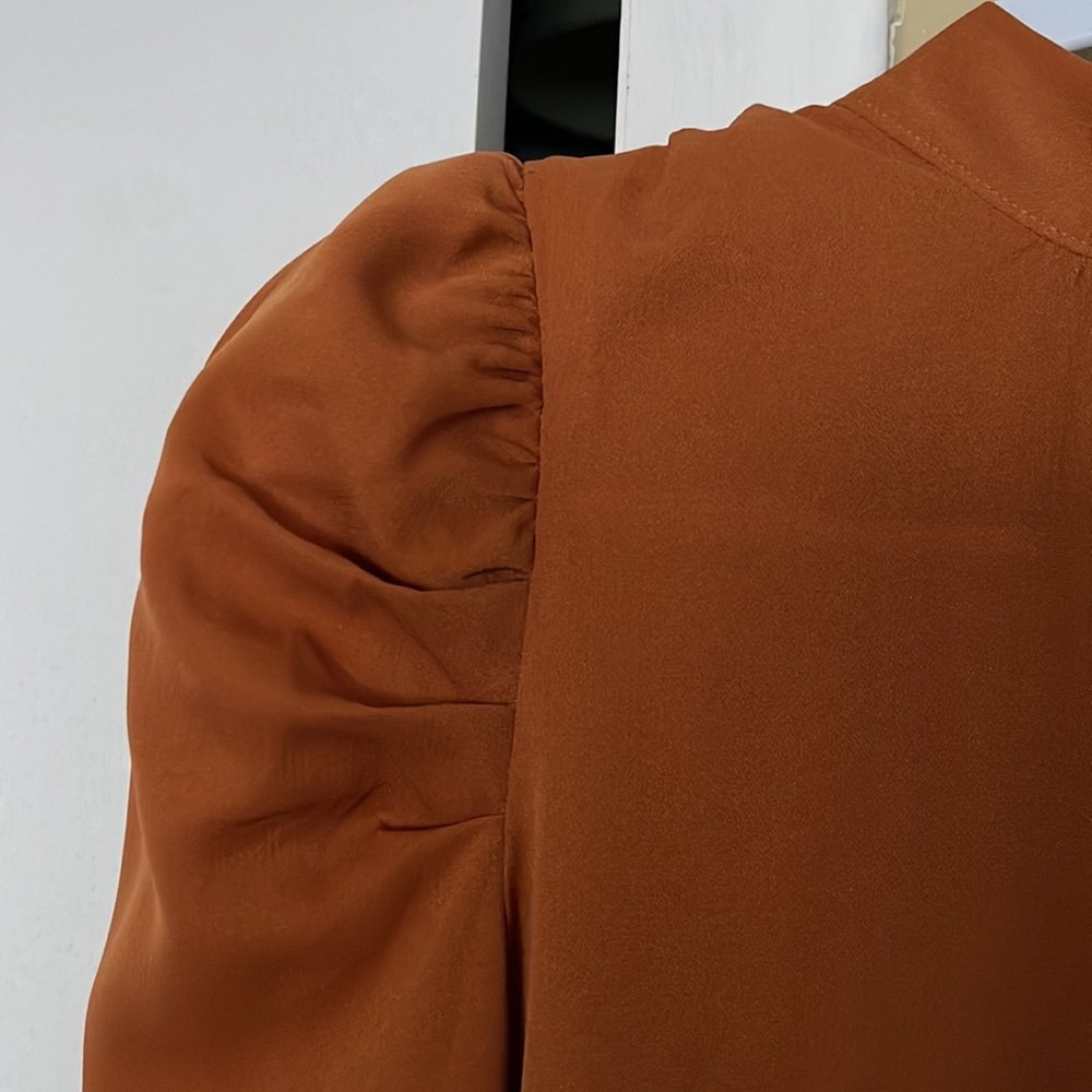 Rust orange blouse. - Picture 3 of 5